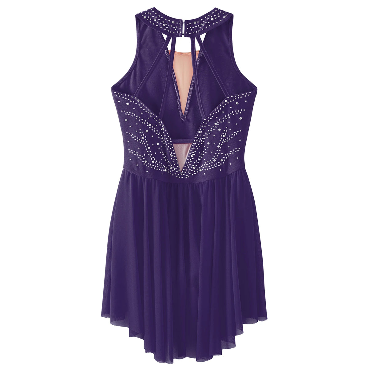 Girls Rhinestone Modern Contemporary Dance Ballet Dress Leotard Costume