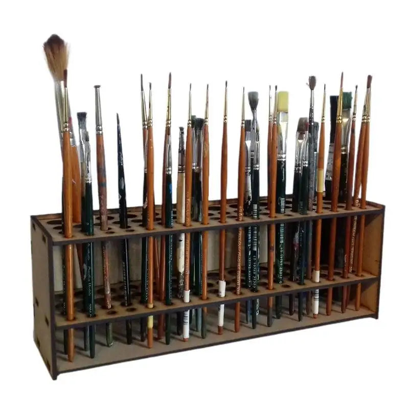 Wooden Paint Brush Holder 67 Holes