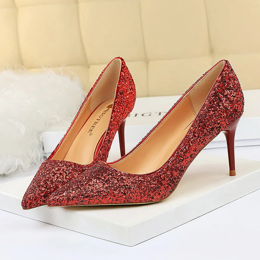 Magical Glittery High Heels in EIGHT Colours
