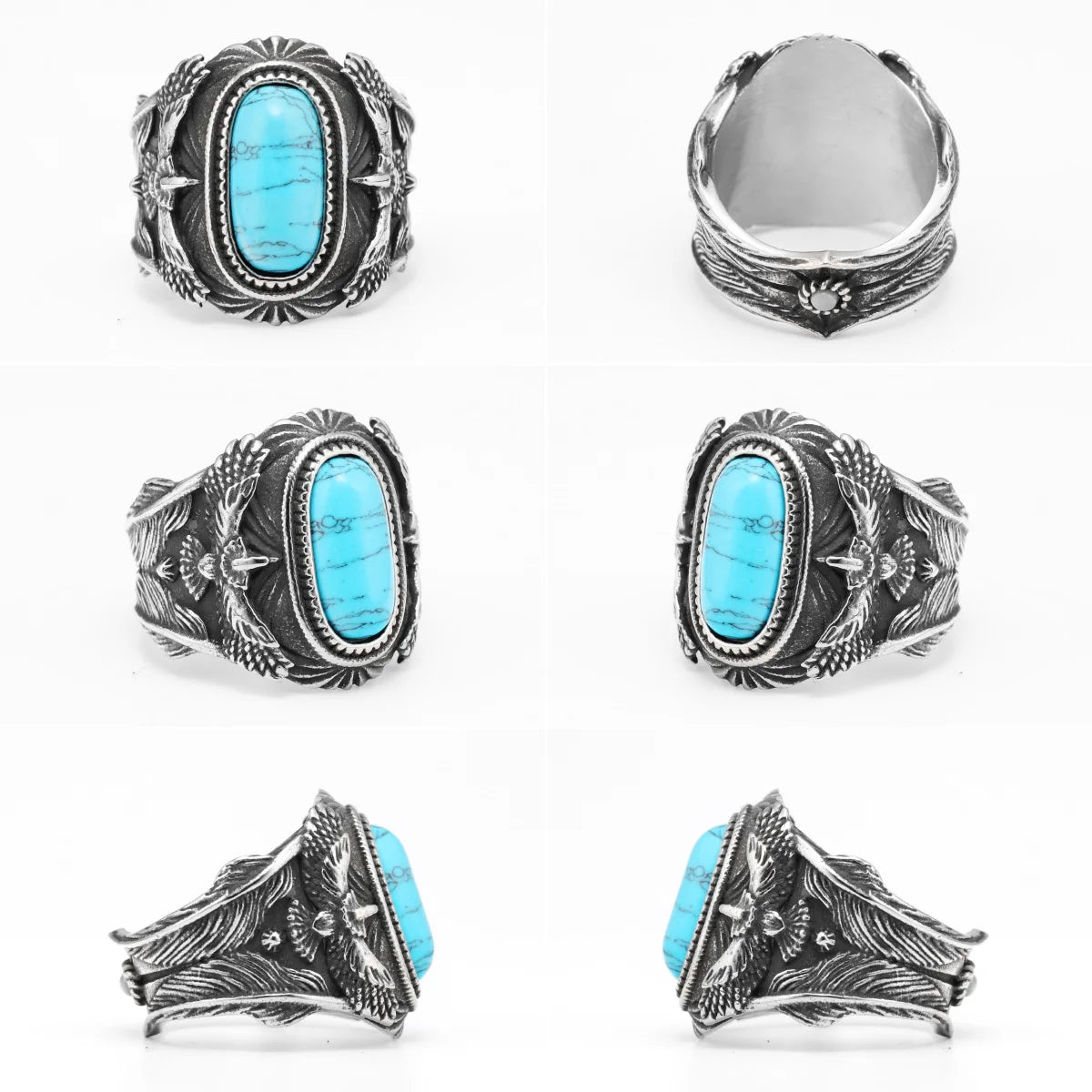 Starry Night Ring Stainless Steel Men Ring