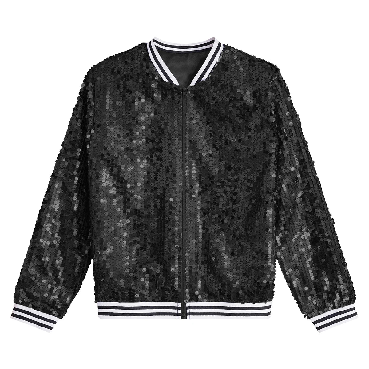 Kids Girls Sequinned Dance Bomber Jackets
