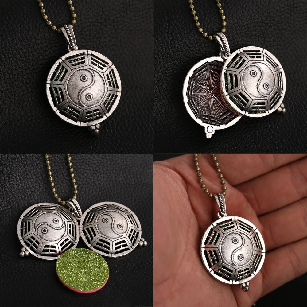 Aromatherapy Locket Necklaces Essential Oil Perfume Aroma Diffuser Necklace