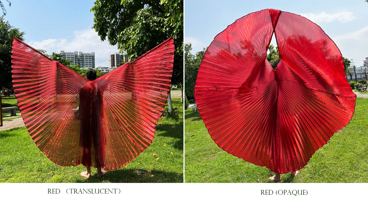 Transparent Iridescent Stage Performance Egyptian 300 Degree Wings Belly Dance Isis Wings