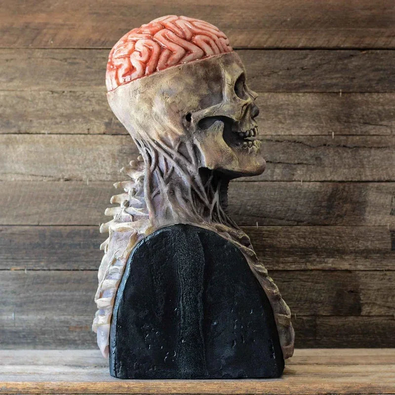 Skeleton Bio-Mask Halloween Horror Mask Cosplay Props Latex Full Skull Cap