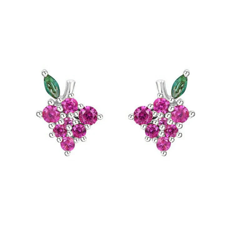 Colourful Zircon Gold Stud Earrings Mix'n'Match