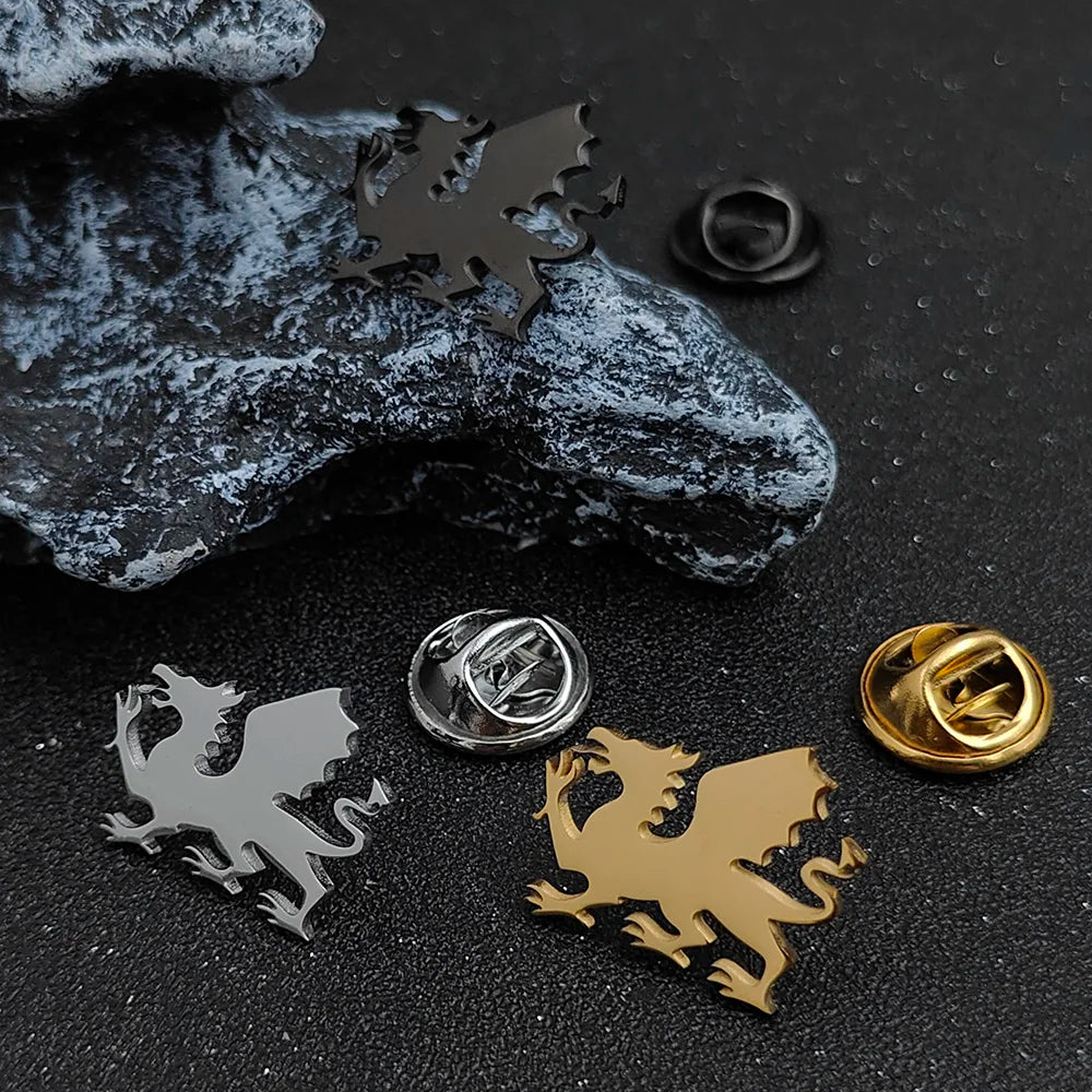 Mens Suit Collar Pins Gold Plated Whimsy