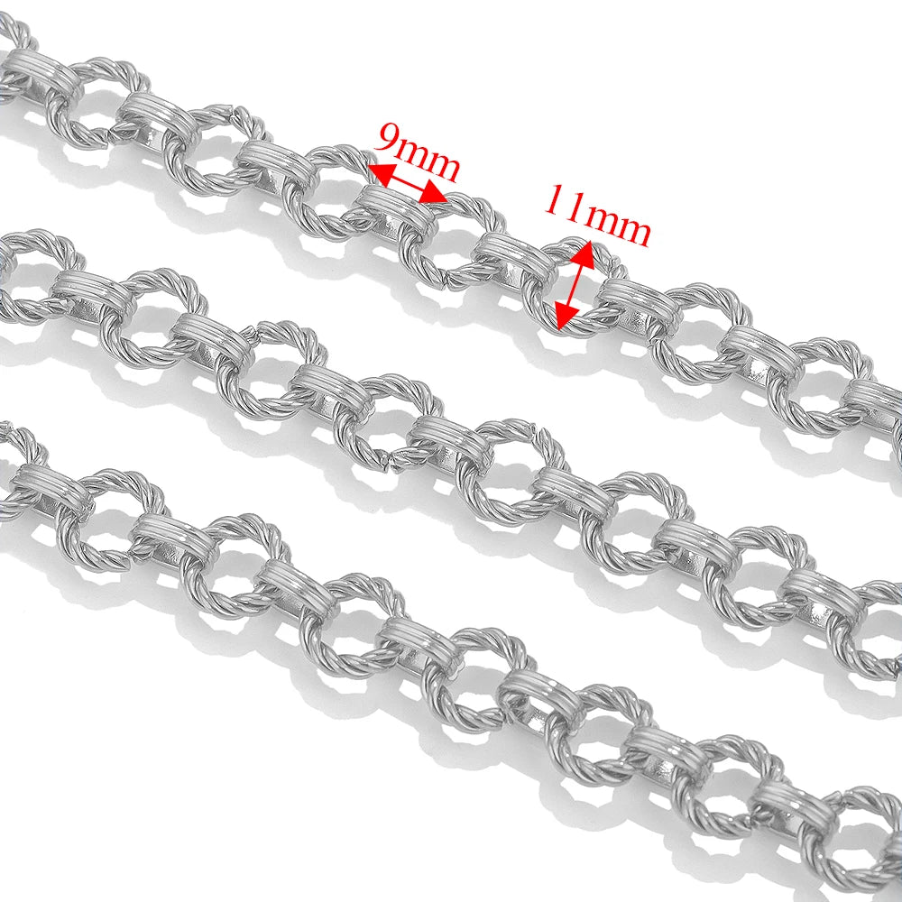 1meter PVD Gold Plated Stainless Steel Thick Large Heavy Chains Necklace Bracelet DIY Jewellery Making Finding
