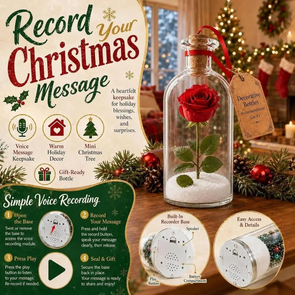 Recordable Christmas Tree Message Bottle Christmas Tree Ornaments Nostalgic Voice Capture