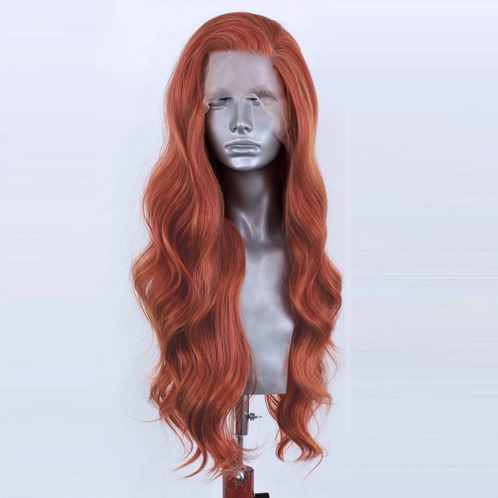 Long Soft Waves Wigs Side Part Soft Lace Front Wig Heat Resistant Fibre