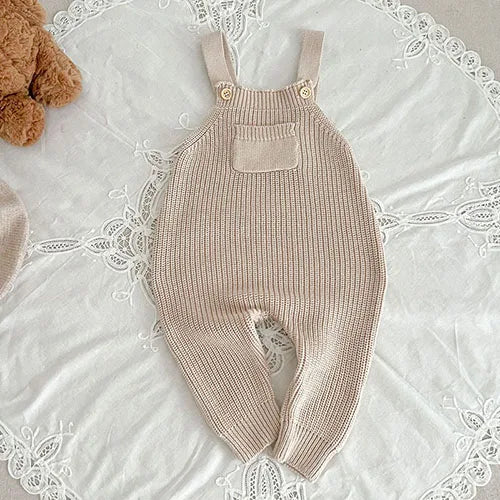 Baby and Toddler Knitted Romper Bear Bunny Ear Hooded Jumpsuits for Boys Girls