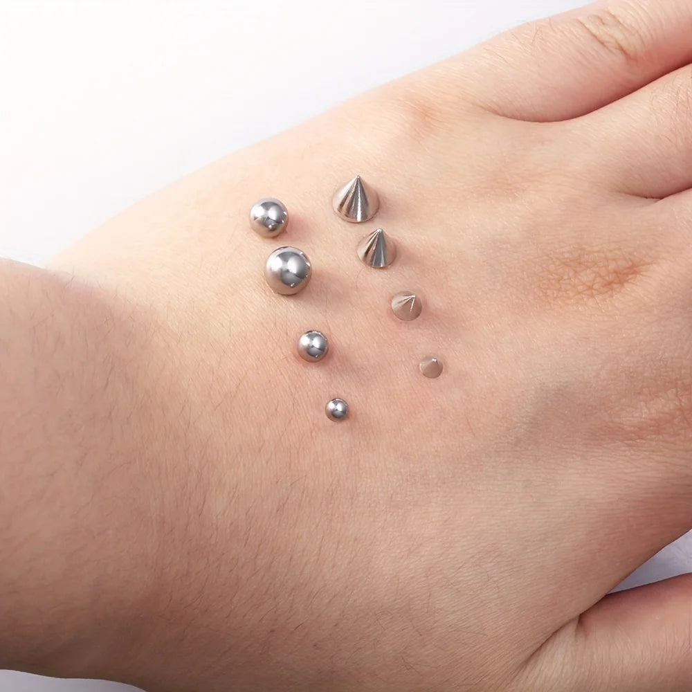 Fake Piercing Stickers Eyebrow Belly Nose Ring Lip Stud Earring Dermal Anchor Faux Body Jewellery