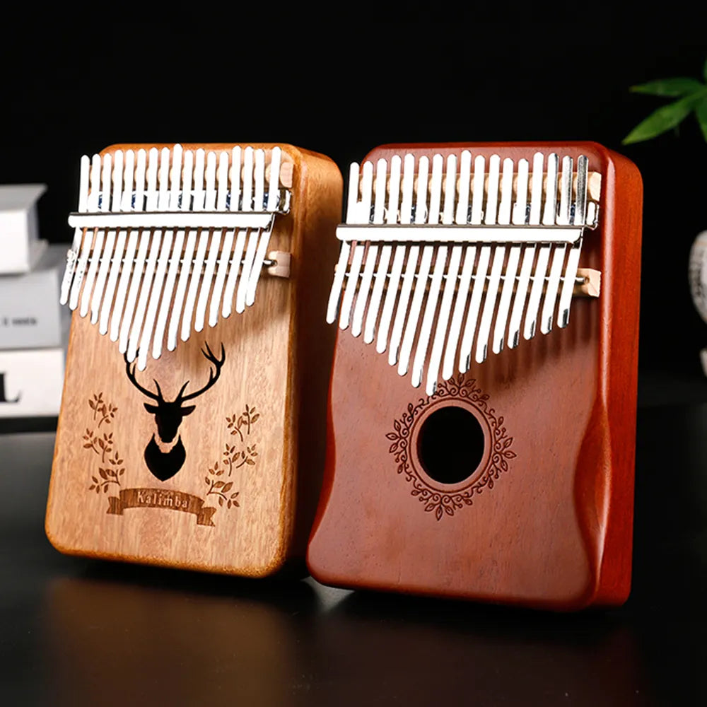 Kalimba Thumb Piano 17 Keys Mahogany Wood Musical Instrument