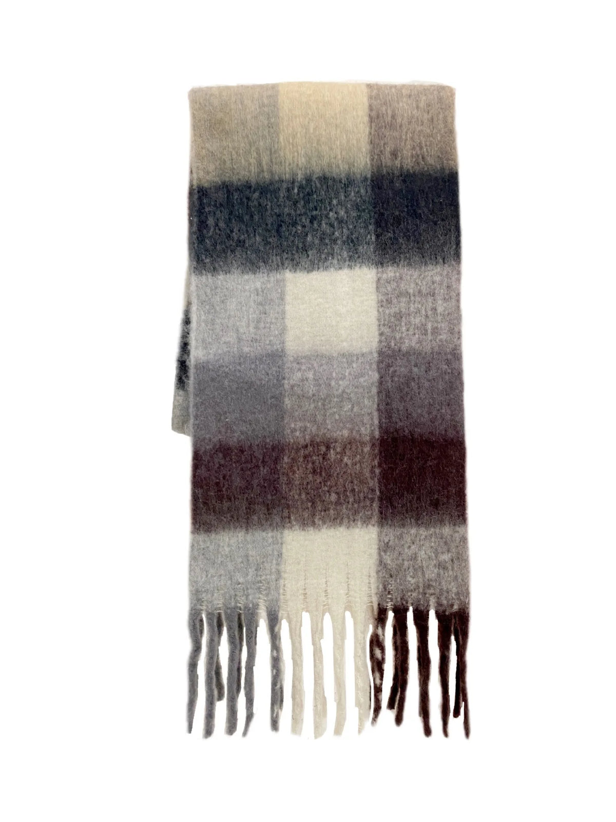 Colour Blocks Autumn Winter Plaid Scarves Imitation Cashmere Mohair