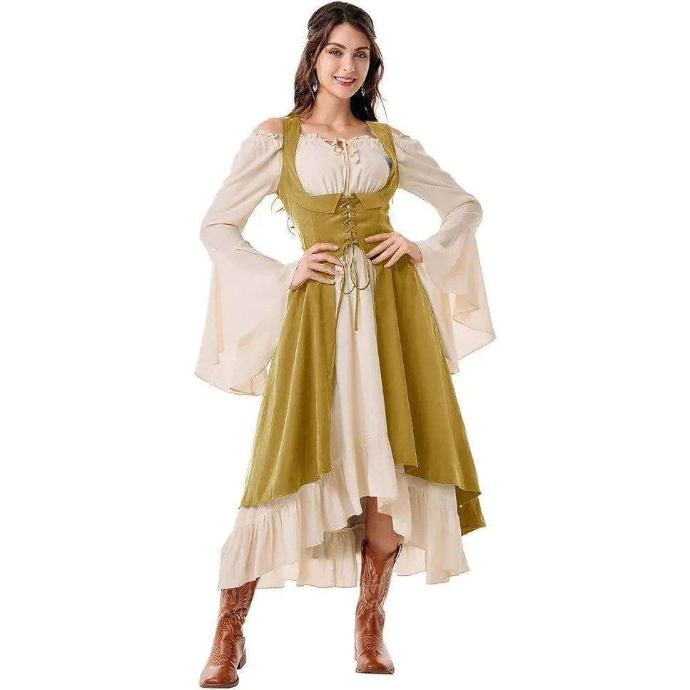 Renaissance Two Layer Peasant Dress Costume