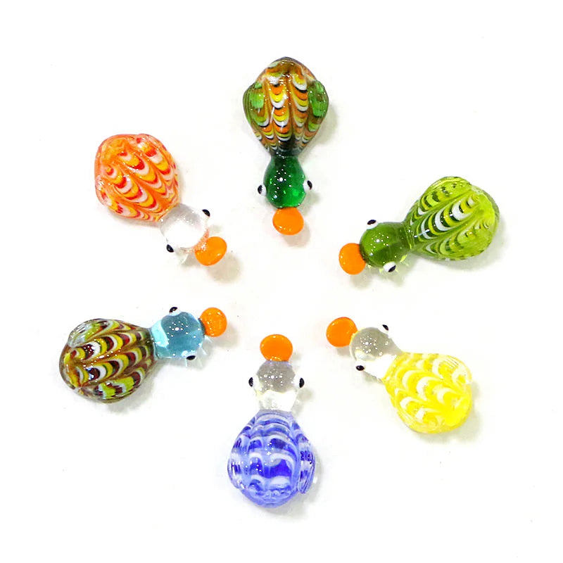 Glass Duck Mini Figurines Tea Pets