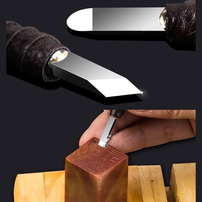 Tungsten Steel Stone Carving Hand Tools Set Chisel Set Woodworking Carving Tools