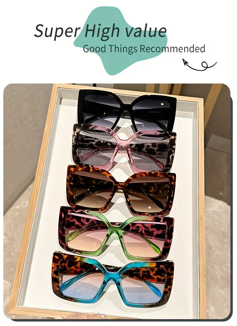 Astrid's Oversized Square Sunglasses with Gradient Lenses