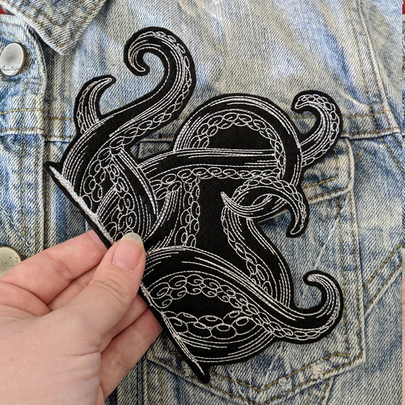 Kraken Octopus Legs Embroidery Patch Iron On DIY Crafts