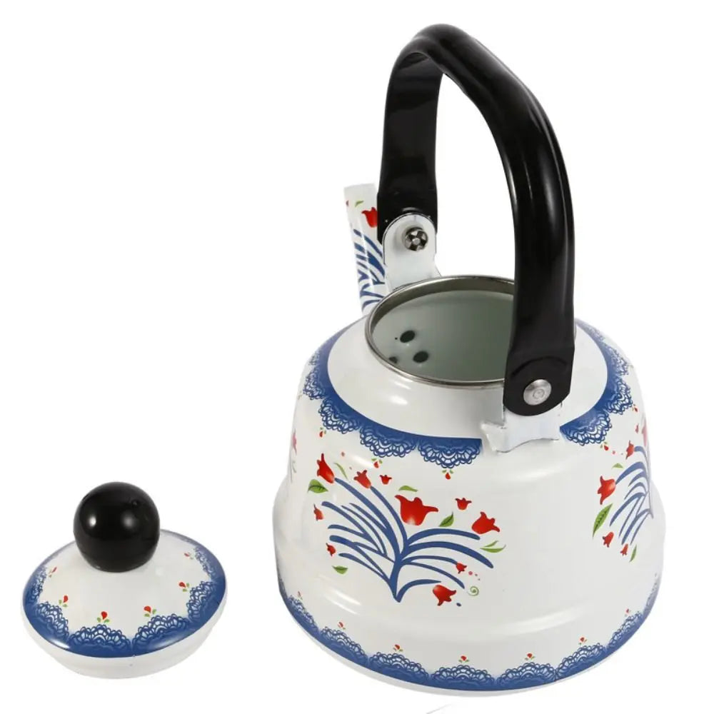 Enamel Tea Kettle 1.1L, 17L or 2.5L Stove Top Tea Pot No Whistling