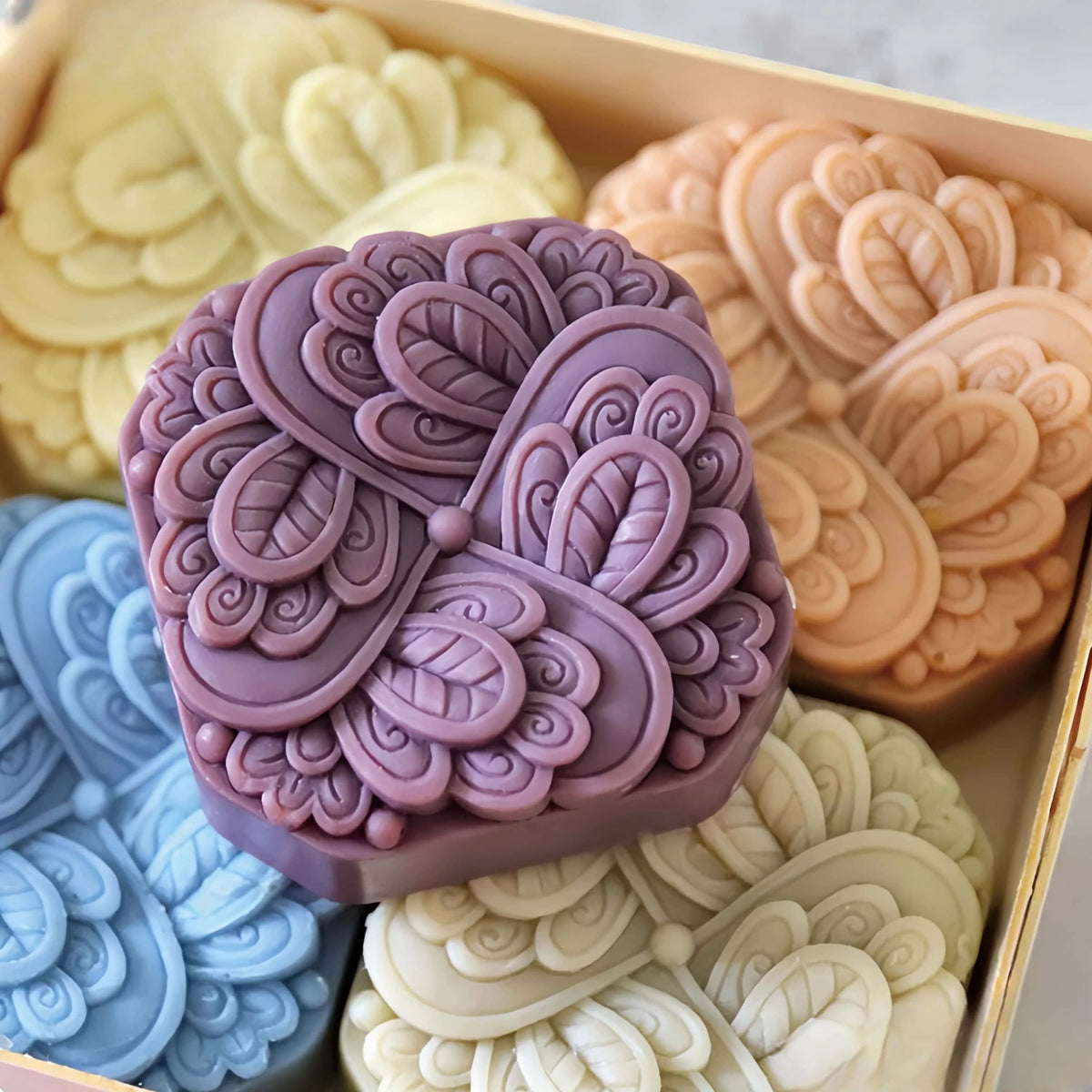 Peacock Feather Soap Mould, Square Silicone Molds for Soap Candle Chocolate Cake Plaster Resin DIY Craft Making