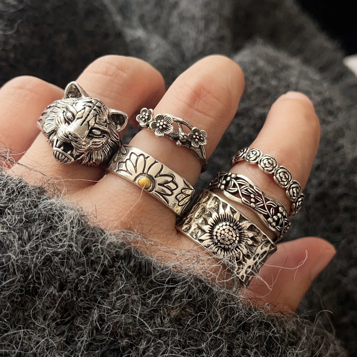 925 Sterling Silver Rings Adjustable for Stacking