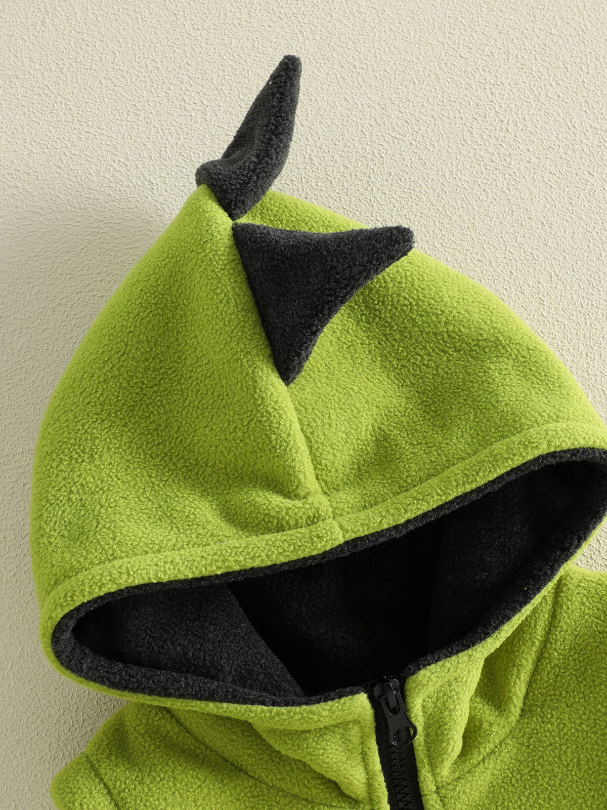 Dinosaur Fleece Vest Toddler Boy Hooded Cute Embroidery Full-Zip Sleeveless Jacket Coats Outerwear