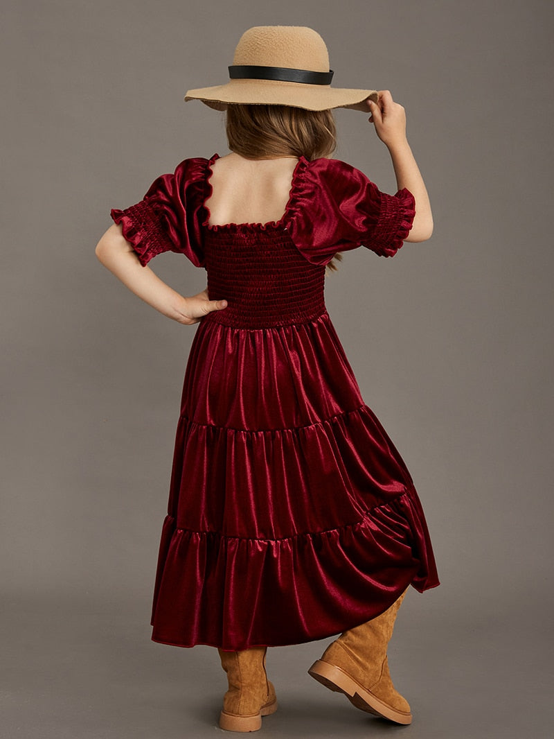 Girls Velvet Photoshoot Dresses