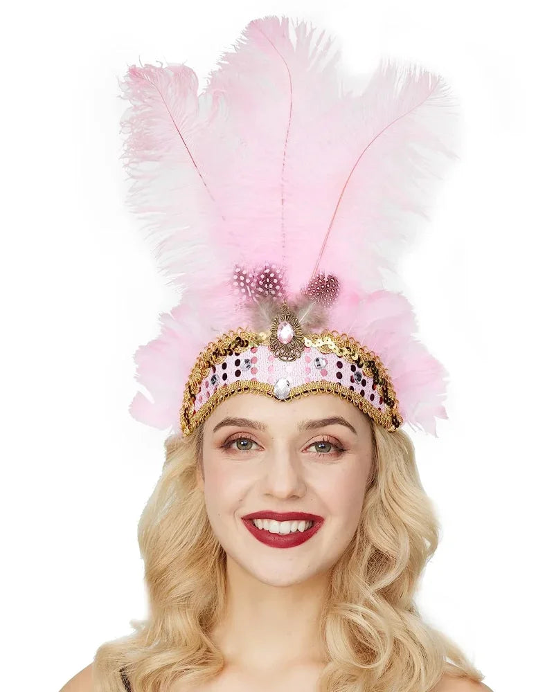 Carnival Feather Headband Mardi Gras Costume
