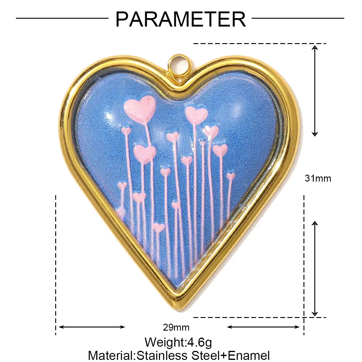 3pcs/Lot Enamel Dove Butterfly DIY Charm Pendants Stainless Steel Jewellery Findings