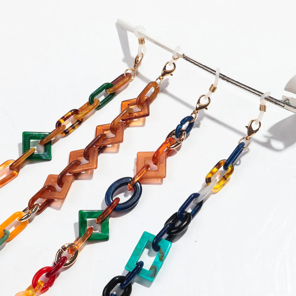 Resin Acrylic Glasses Chain Funky Sunglasses Accessories