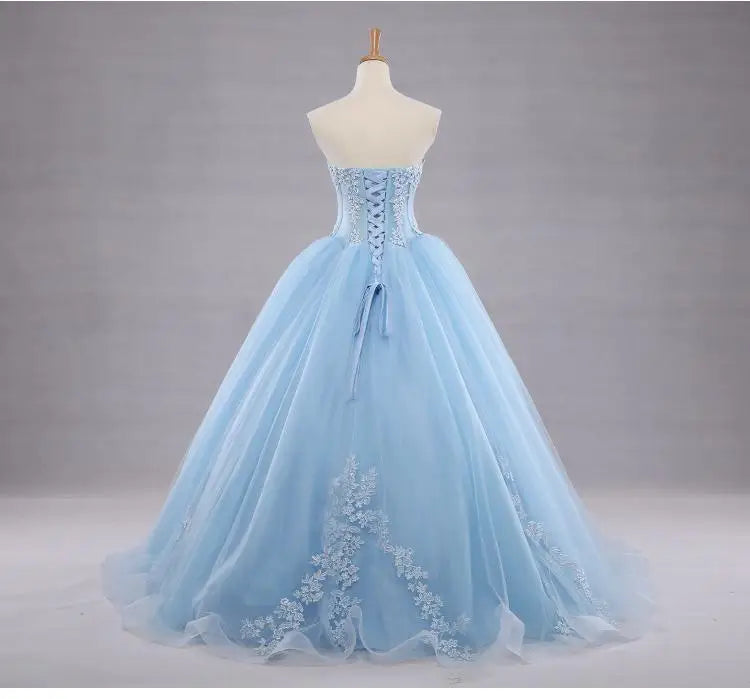 Lady Pip's Strapless Cream Puff Evening Gown Custom Made Formal Dress