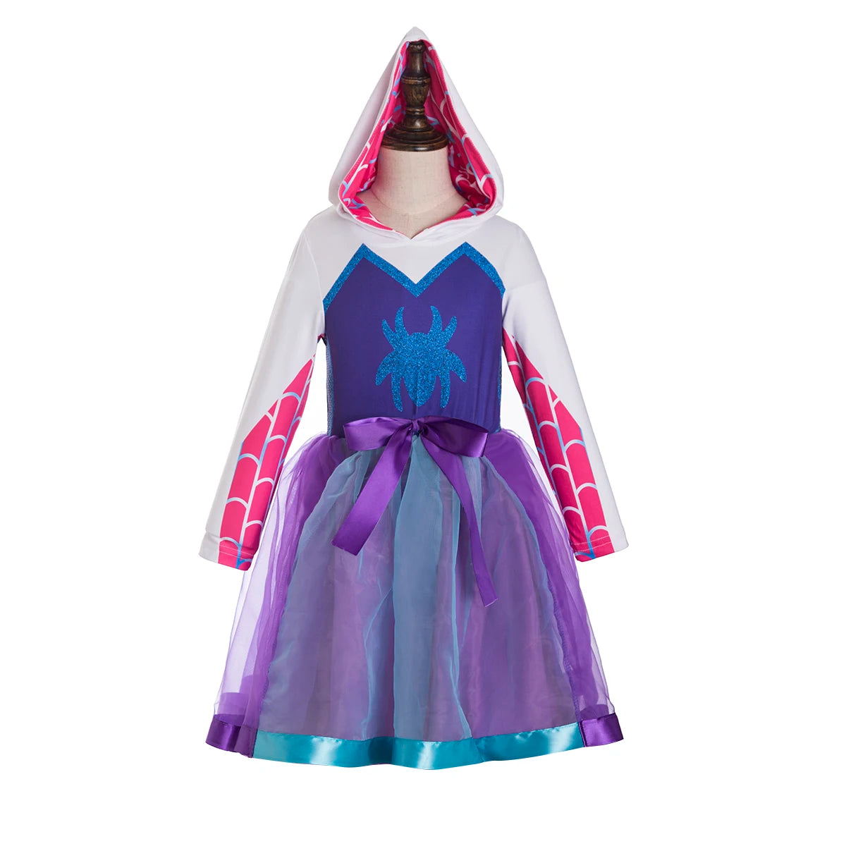 Ghost Spider Gwen Hoodie Cosplay Tutu Halloween Book Week Costume