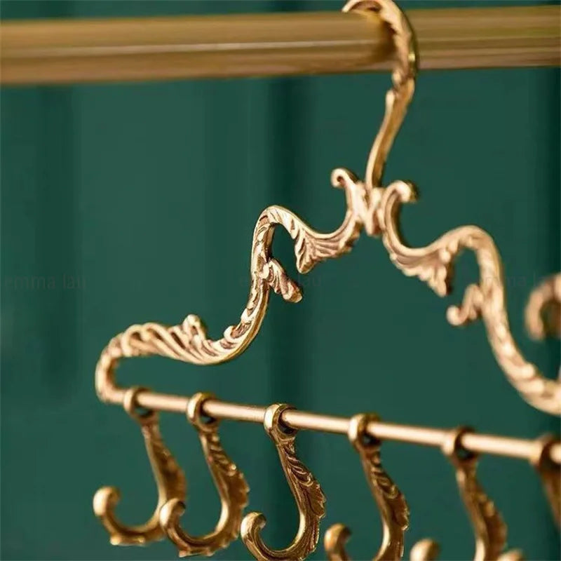 French Palace Style Solid Brass Clothes Hanger
