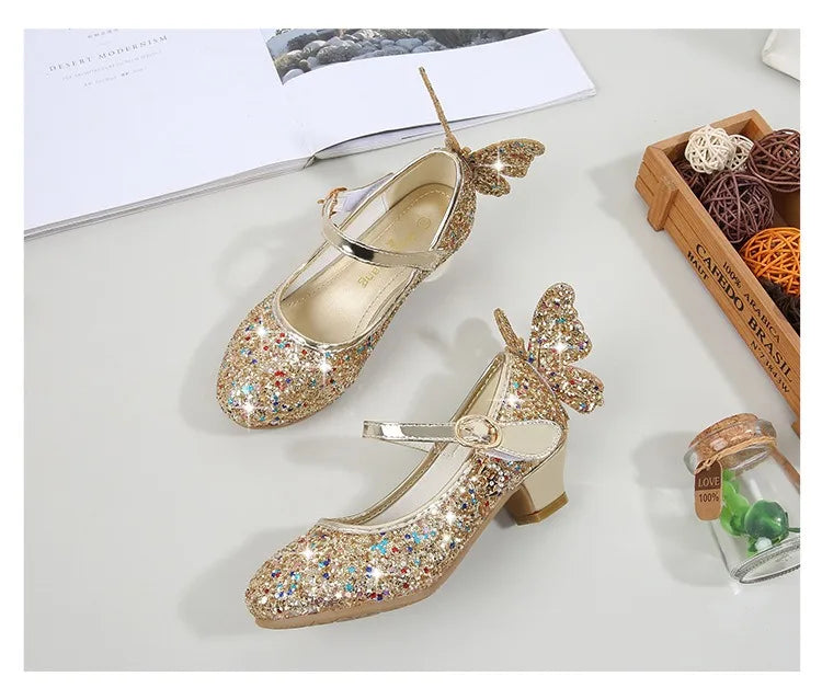 Magical Glittery Butterfly Girls Shoes