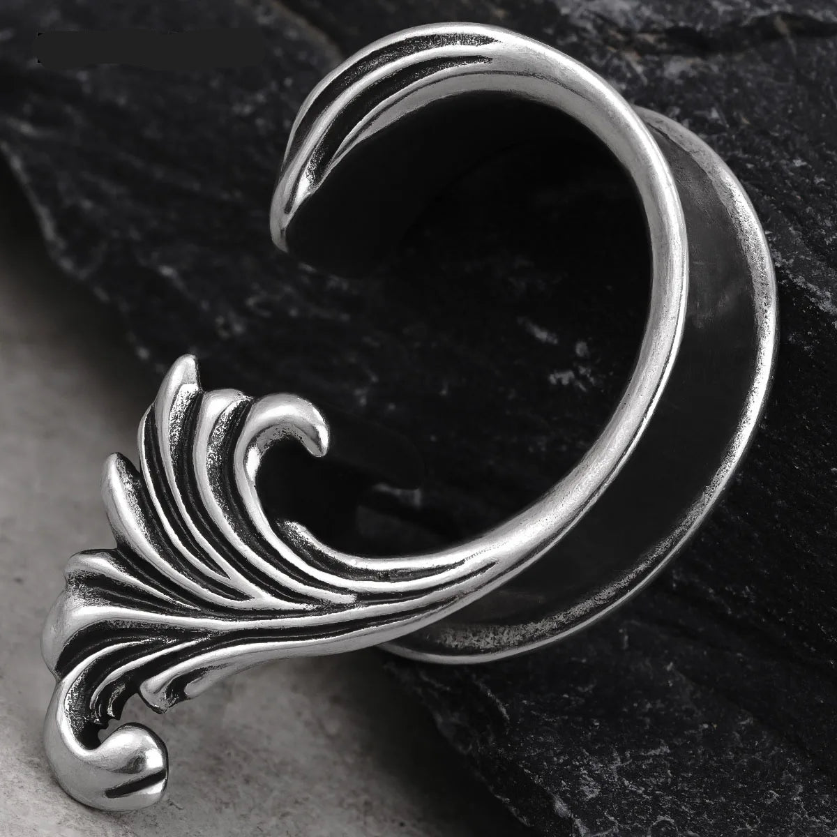 2PCS Ocean Wave Scroll Ear Tunnels Plugs Gauges Stretchers Expander Body Piercing Jewellery Ear Stretching Gauges