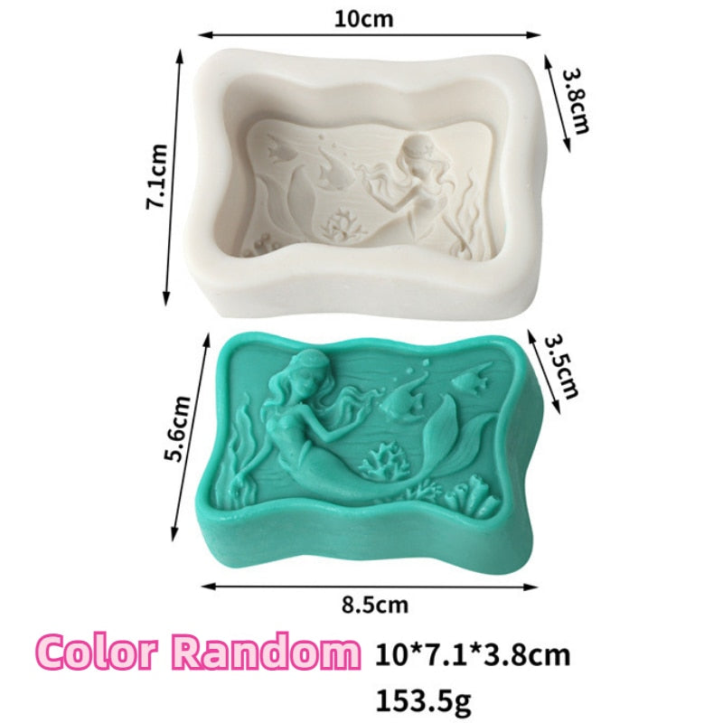 Mermaid Silicone Soap Moulds DIY Ocean Goddess Candle Resin Making Chocolate Mould