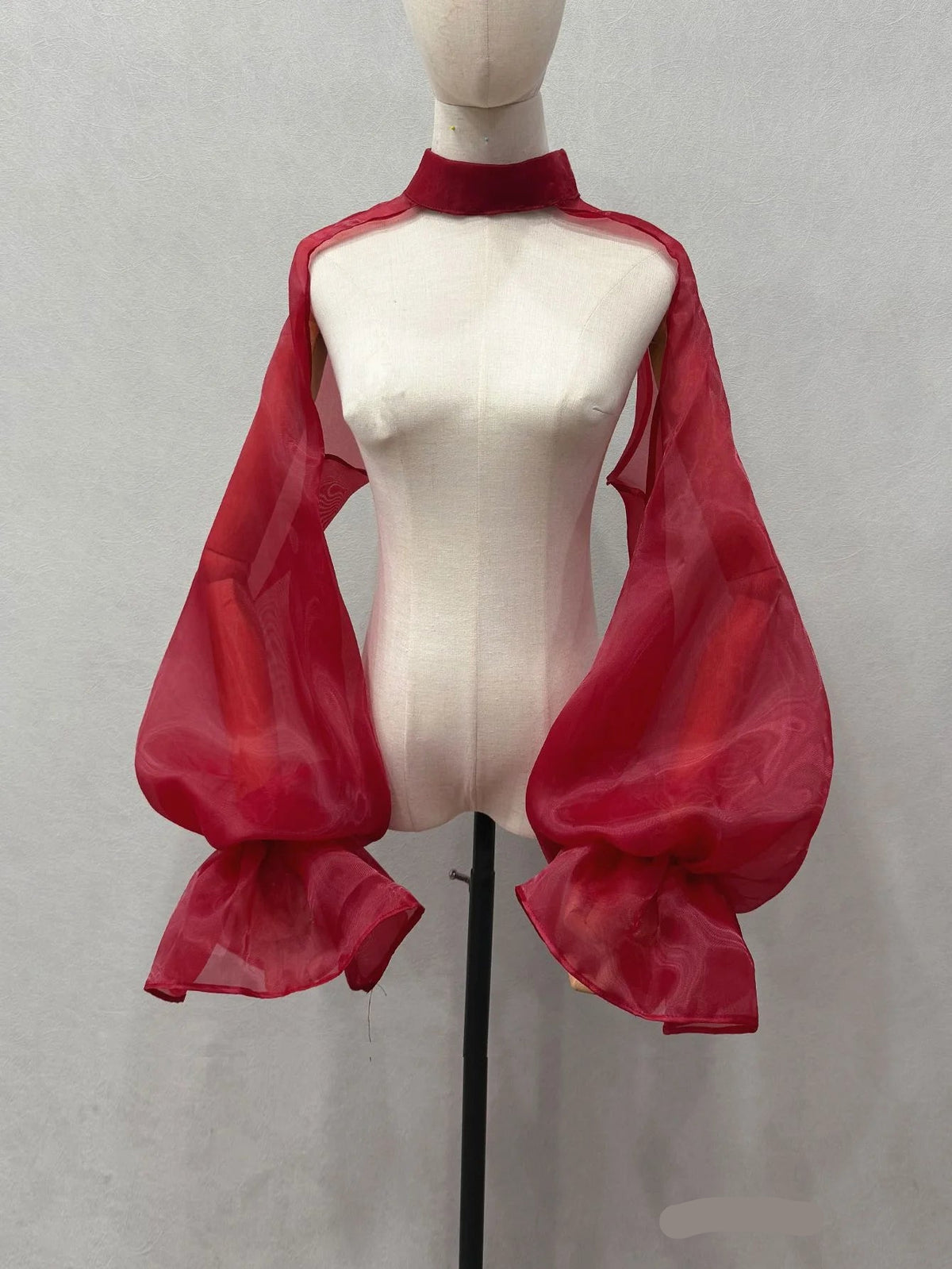 Chiffon Full Sleeves Shoulder Neck Covers Cosplay Dance Performance Wear