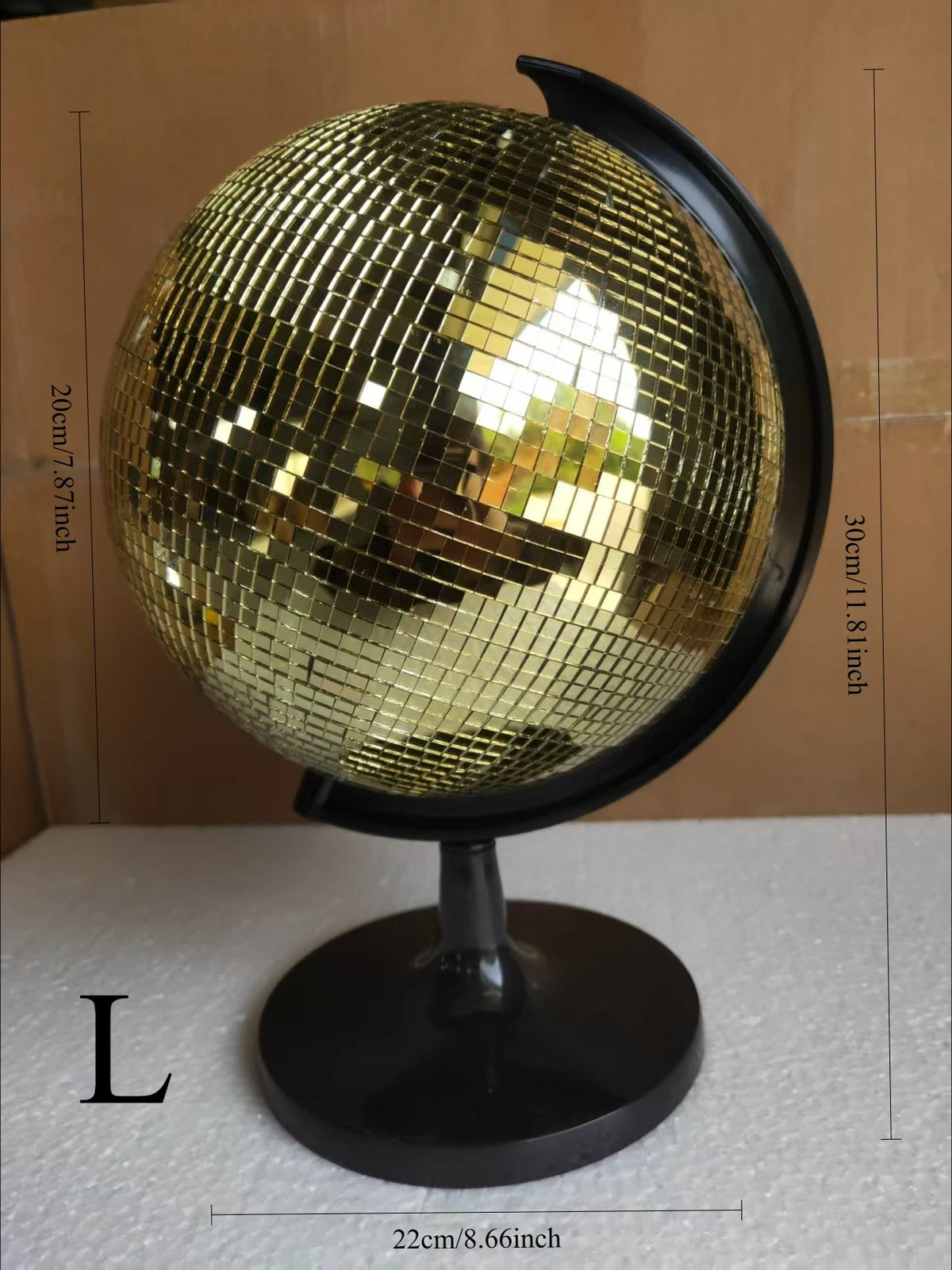 Rotating Mirror Ball Disco Globe Decor