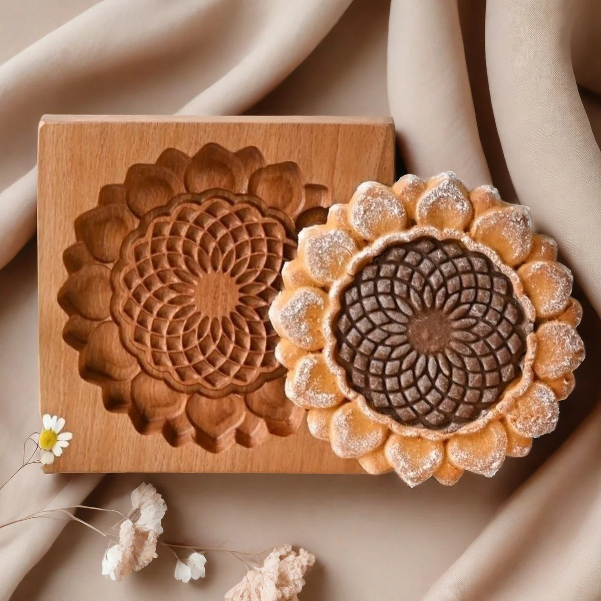 Even More Wooden Cookie Moulds Embossed Biscuit Press Cutter Moulds, Fish, Tiger, Horse, Squirrel, Seasonal