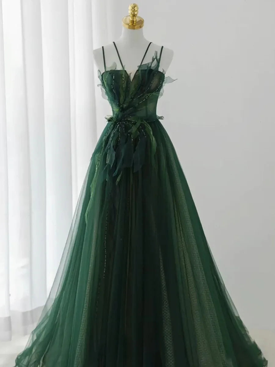 Laurel's Green Formal Gown Custom Made to Measure Evening Dress