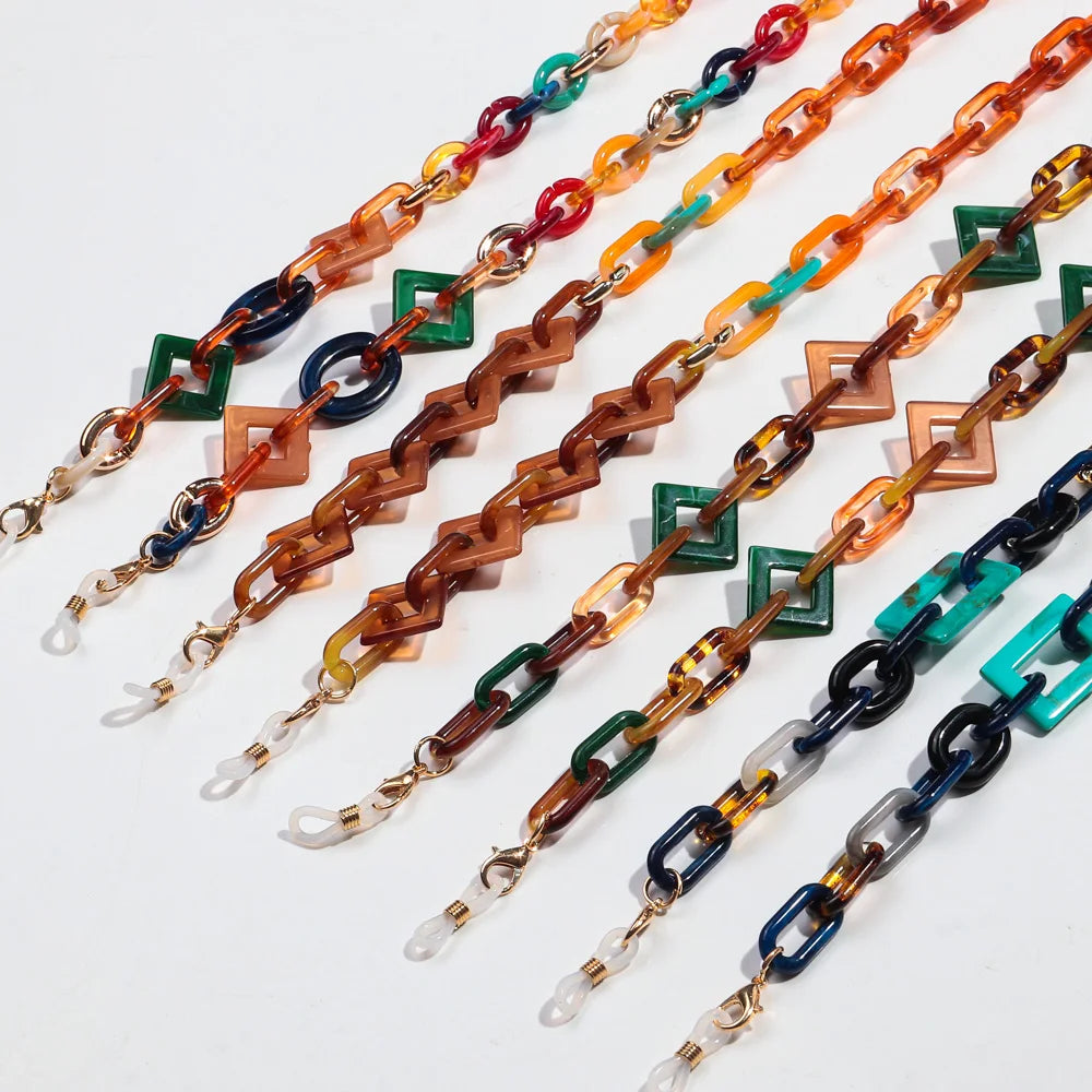 Resin Acrylic Glasses Chain Funky Sunglasses Accessories