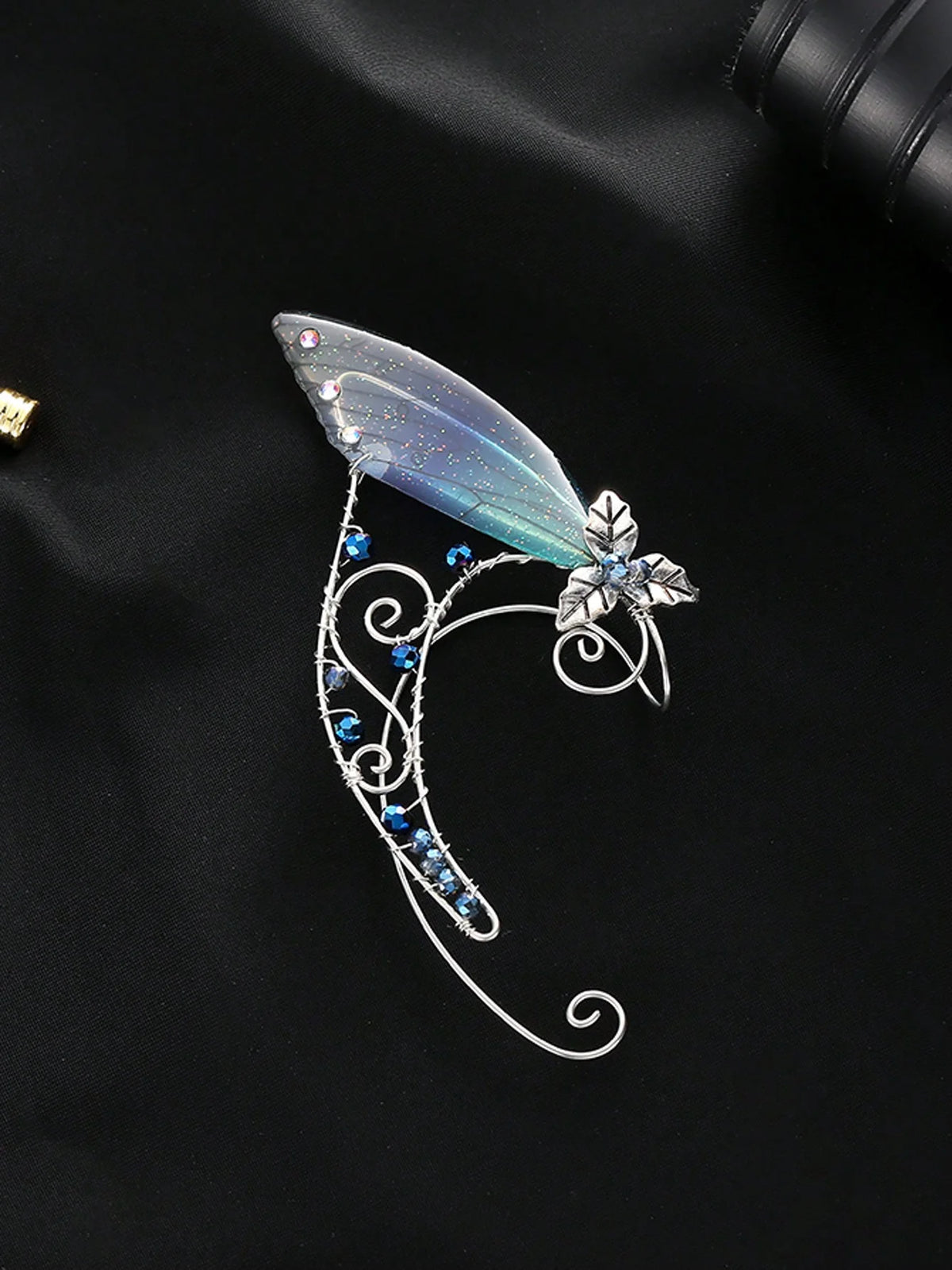 Handmade Copper Crystal Fairy Ear Cuff Pair No Piercing Clip On Earrings