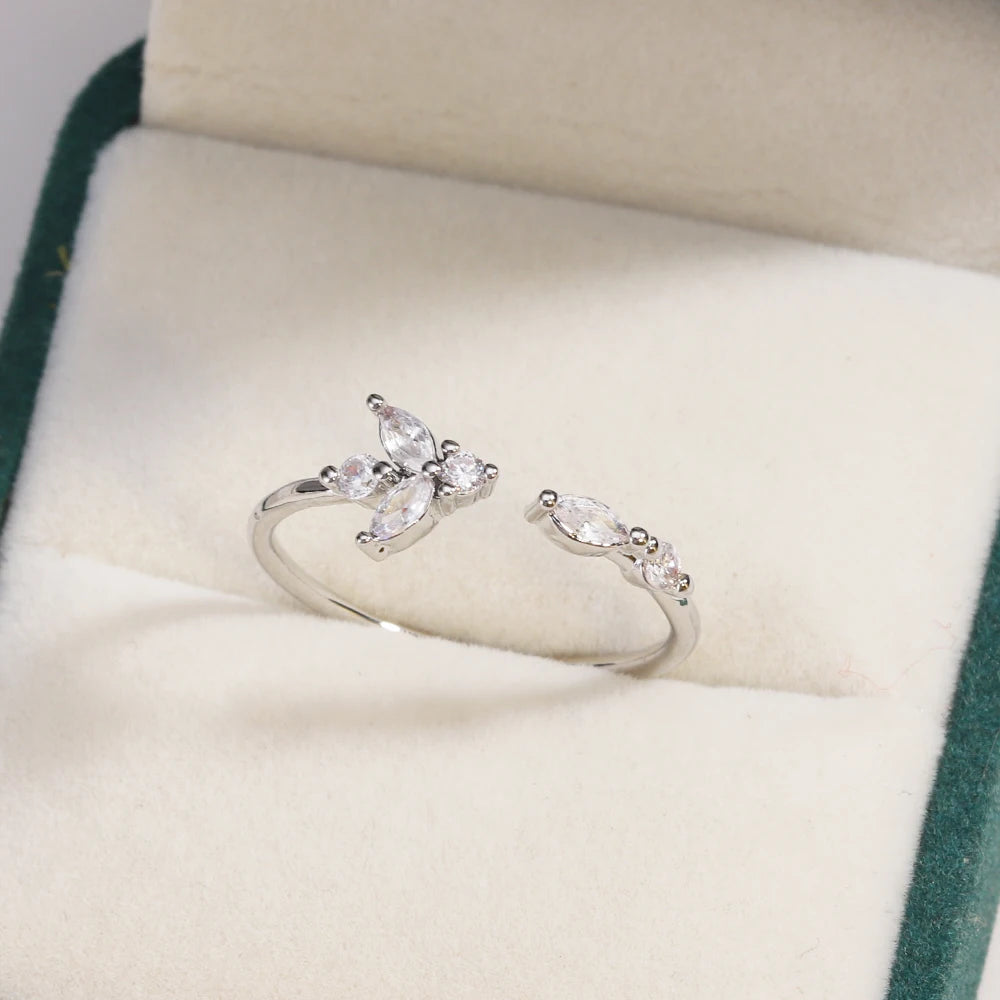 Sweet and Dainty Colourful Zircon Rings Gift Idea
