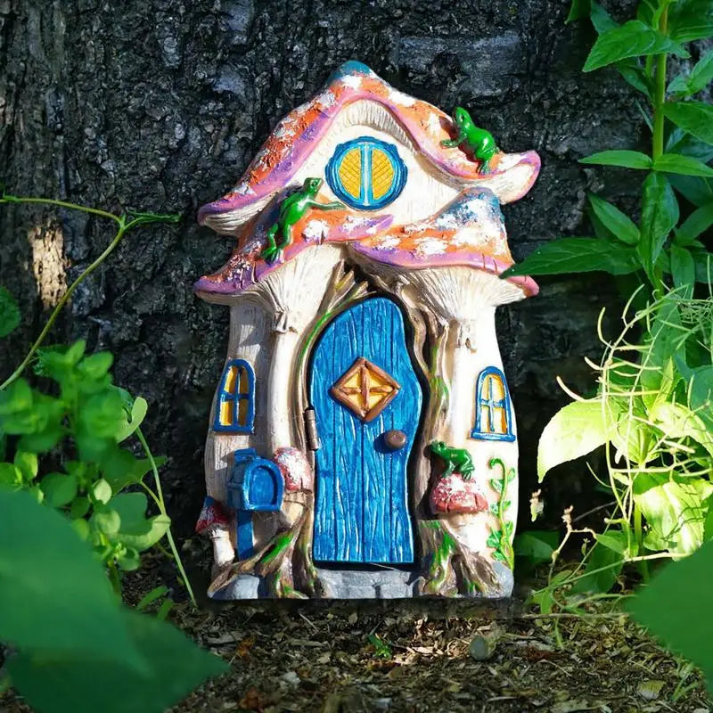 Miniature Fairy Elf Door Wooden 2D Printed Decor