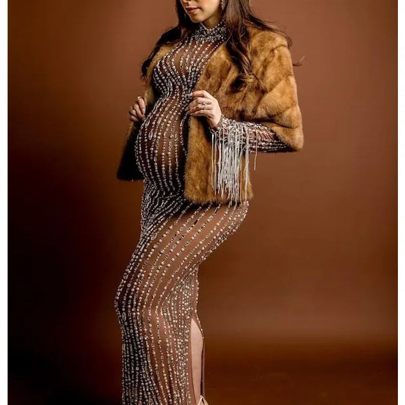 Dazzling Maternity Dress for Pregnancy Photo Shoot Gown