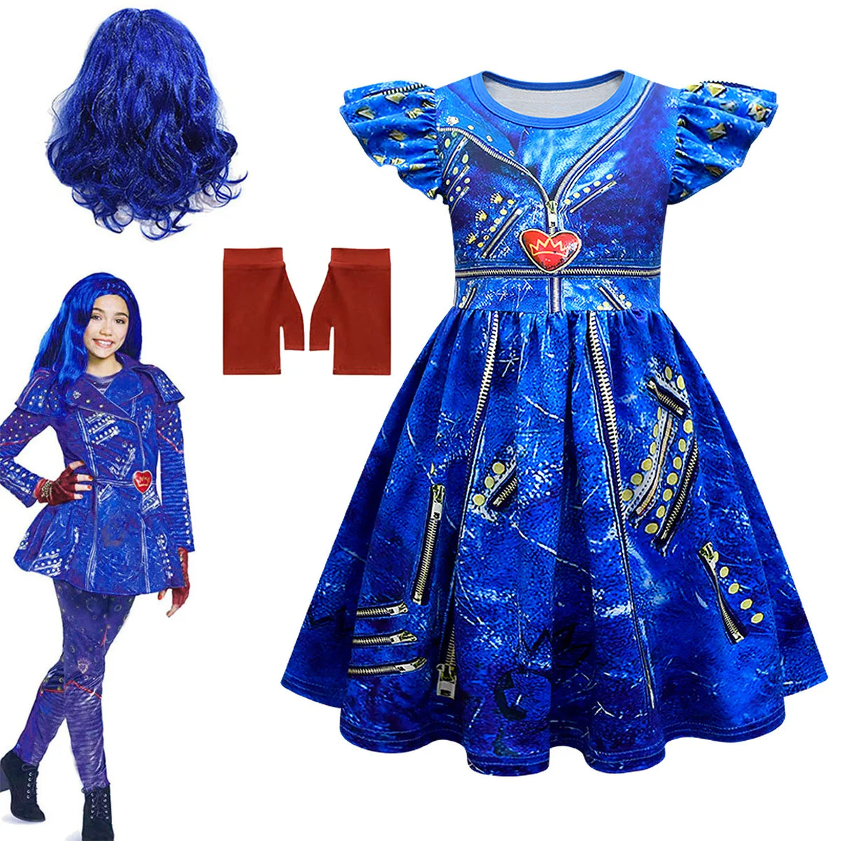 Descendants 3 Mal Evie Costumes for Girls Cosplay Costume