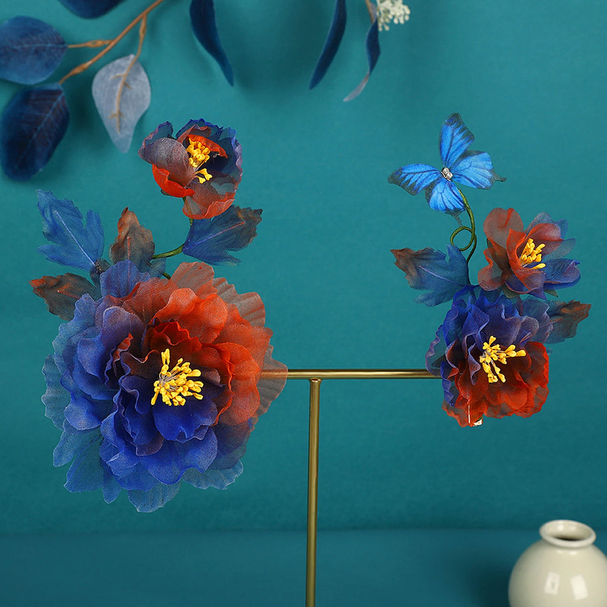 Silk Peony Hair Clip 1/2pcs Flower Hairpins Handmade Bridal Hair Accessories