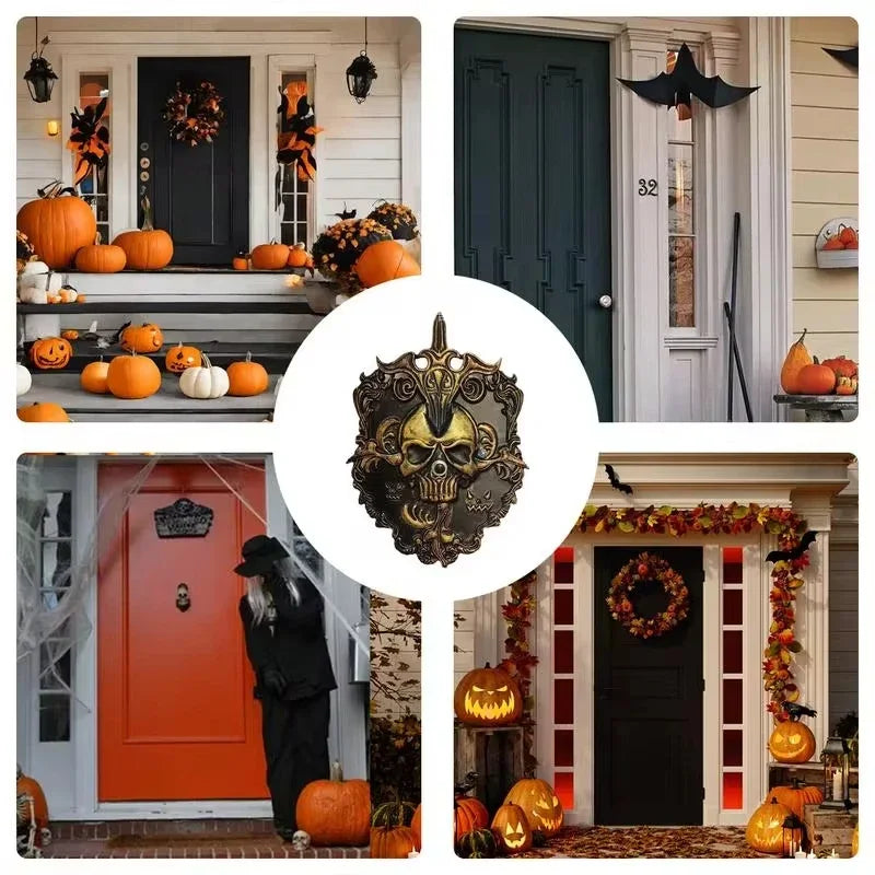 Skull Doorbell Halloween Decorative Haunted House Doorbell Props