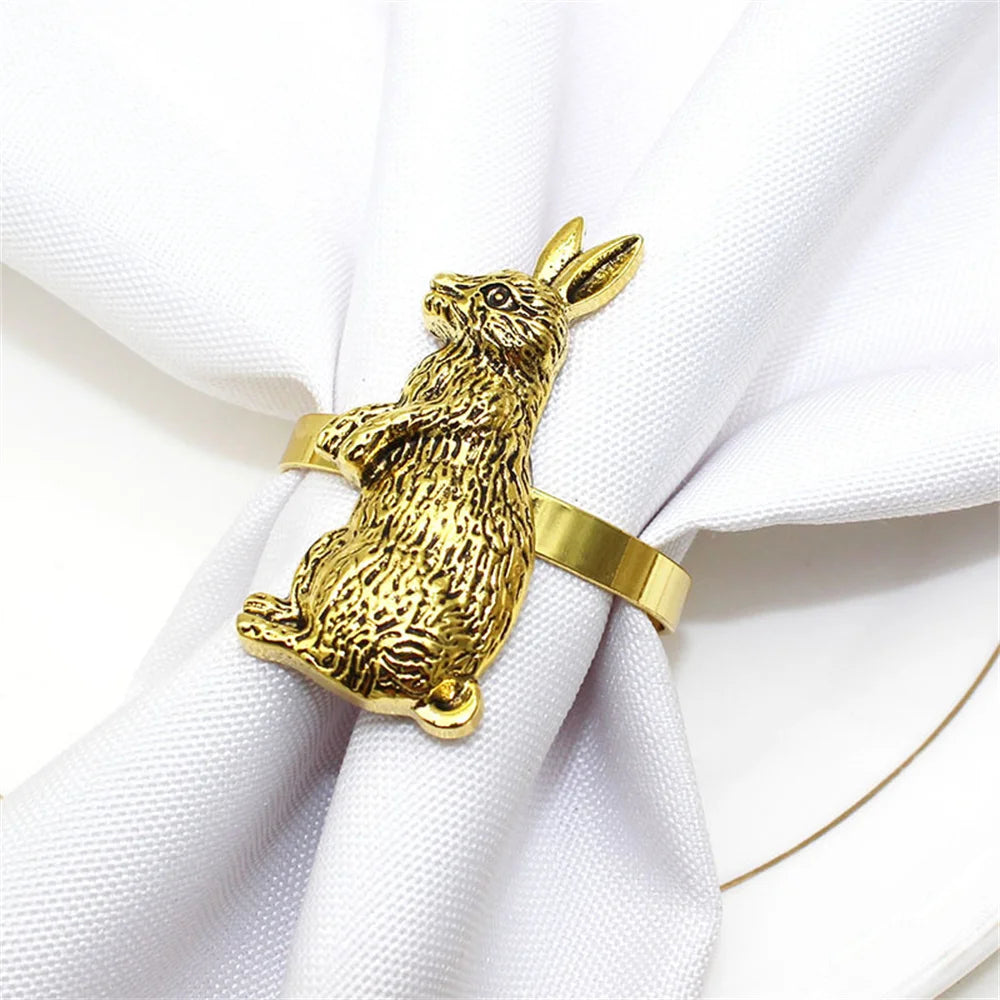 6Pcs Woodland Bunny Napkin Rings