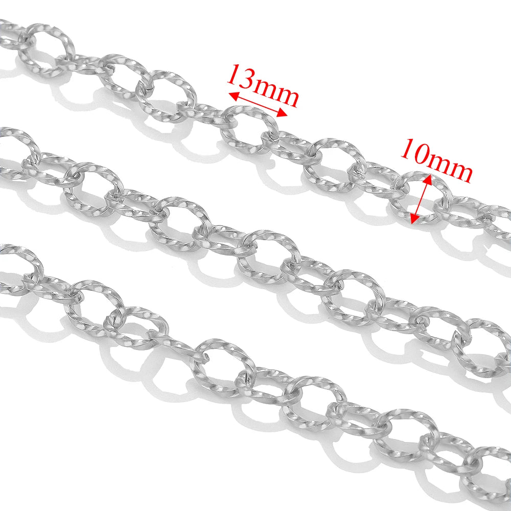 1meter PVD Gold Plated Stainless Steel Thick Large Heavy Chains Necklace Bracelet DIY Jewellery Making Finding